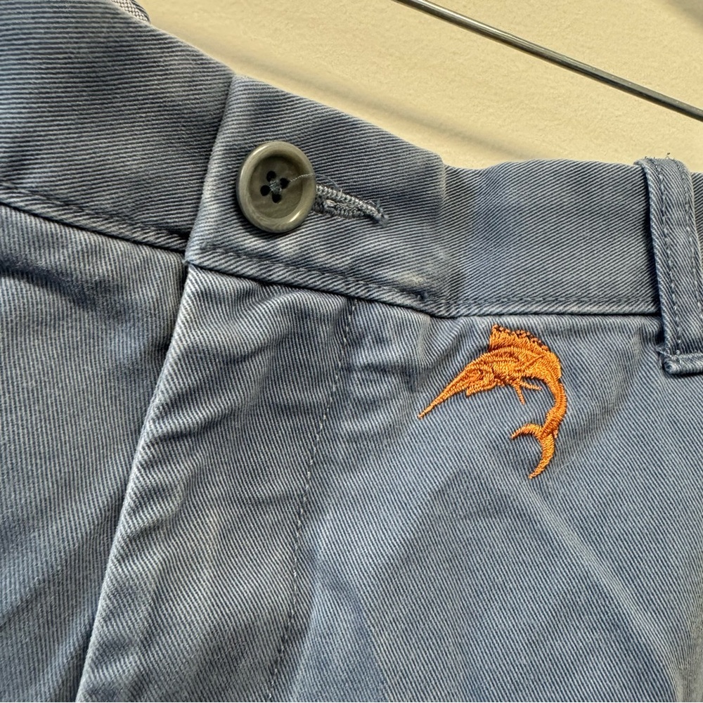 J. Crew Cotton Chino Flat Front Shorts With Embroidered Marlin Swordfish Size 38 - Picture 2 of 9
